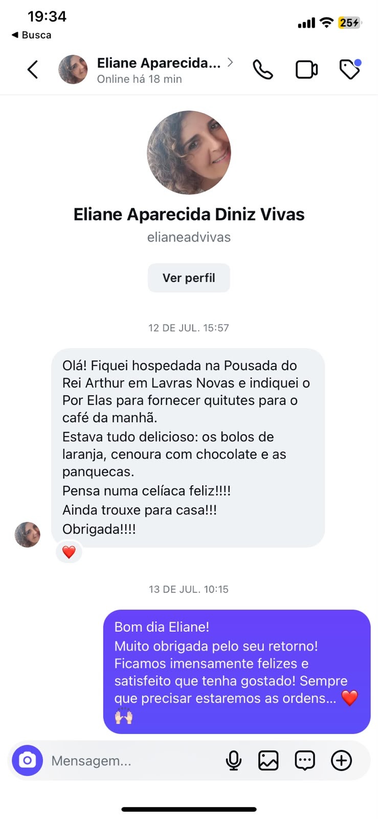 Depoimento de cliente