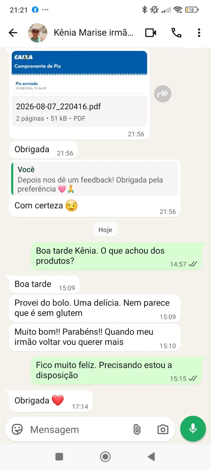Depoimento de cliente